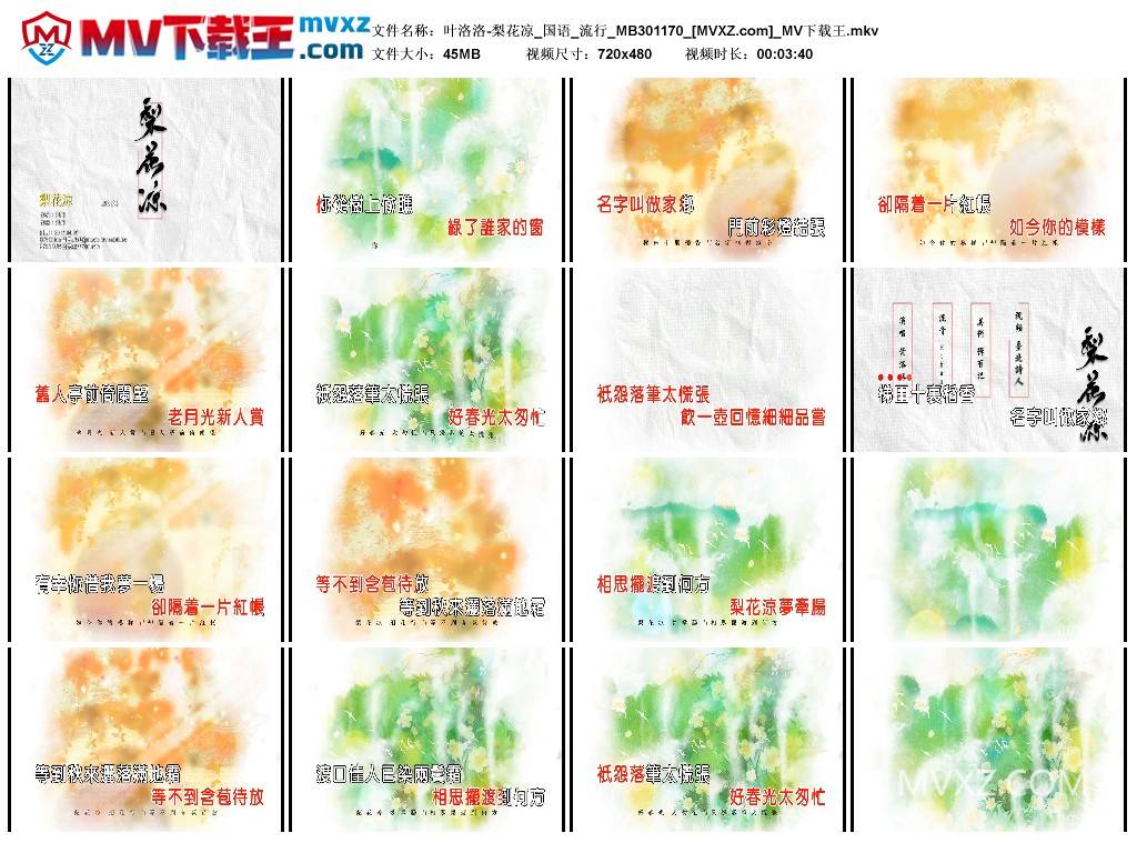 叶洛洛-梨花凉_国语_流行_MB301170